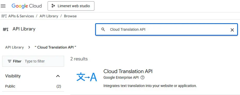 cloud translation API