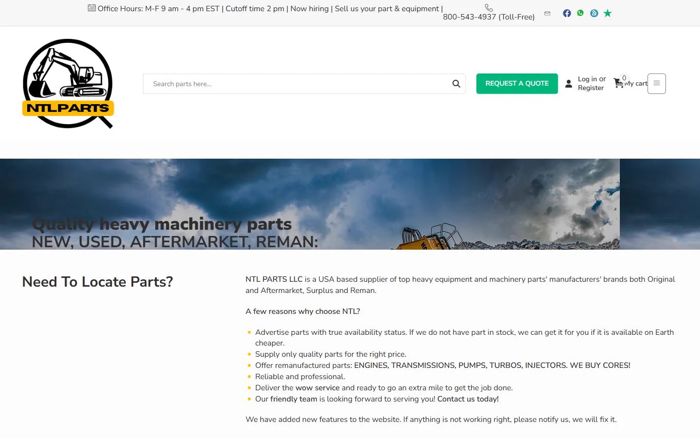 Головна NTL Parts до редизайну